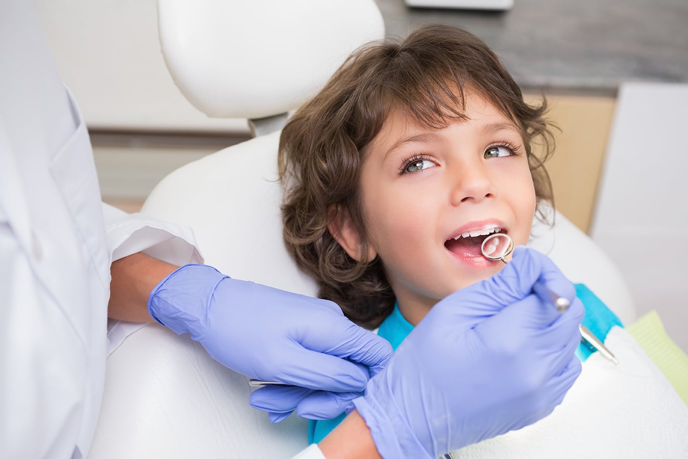 young child at a dentist appointment for Dental Trauma Care for Kids in Brooklyn, NY