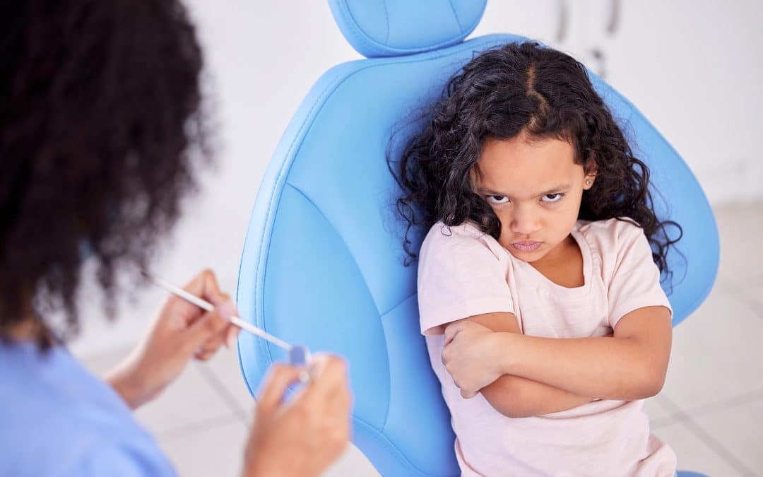 anxious child at a dentist appointment in Brooklyn NY