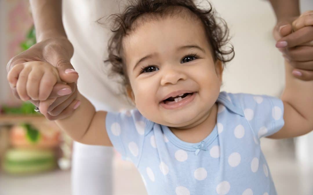 Baby with a clean mouth after expwert tips from Pediatric Dentistry on Kimball in Brooklyn NY